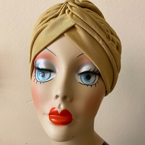 Stunning Gold vintage style, retro pinup style turban - Picture 2 of 3
